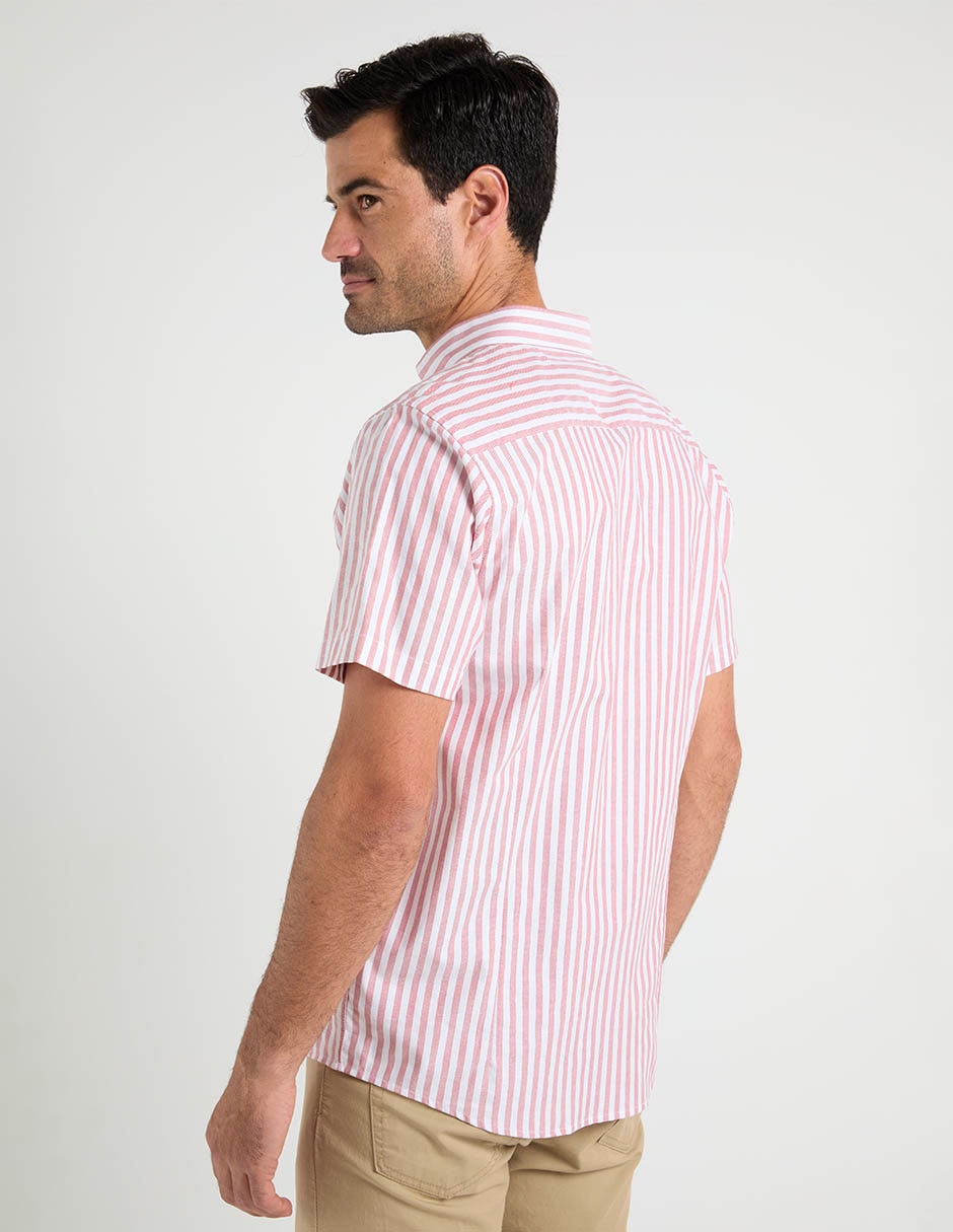 Camisa casual de algodón manga corta para hombre 6