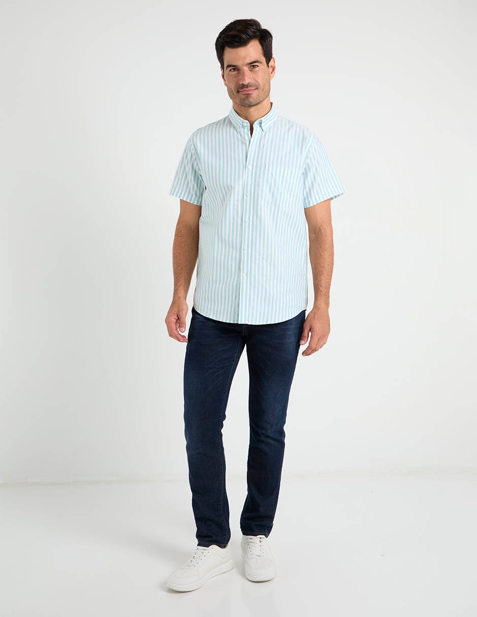 Camisa casual Dioro de algodón manga corta para hombre