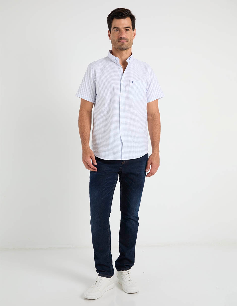 Camisa casual de algodón manga corta para hombre 3