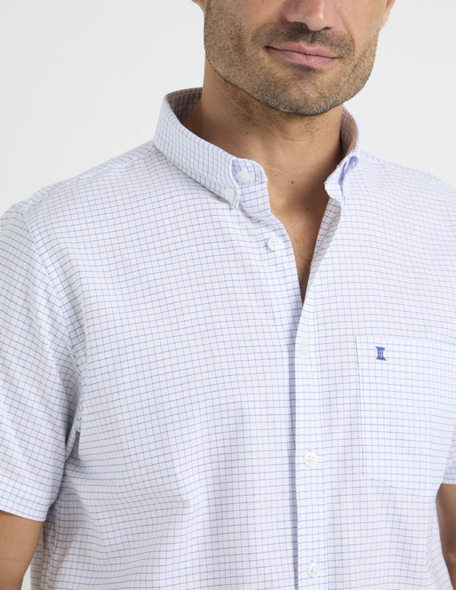Camisa casual de algodón manga corta para hombre 4