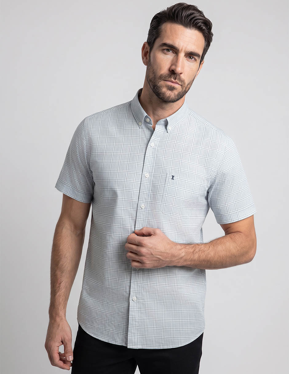 Camisa casual de algodón manga corta para hombre Camisa casual de algodón manga corta para hombre