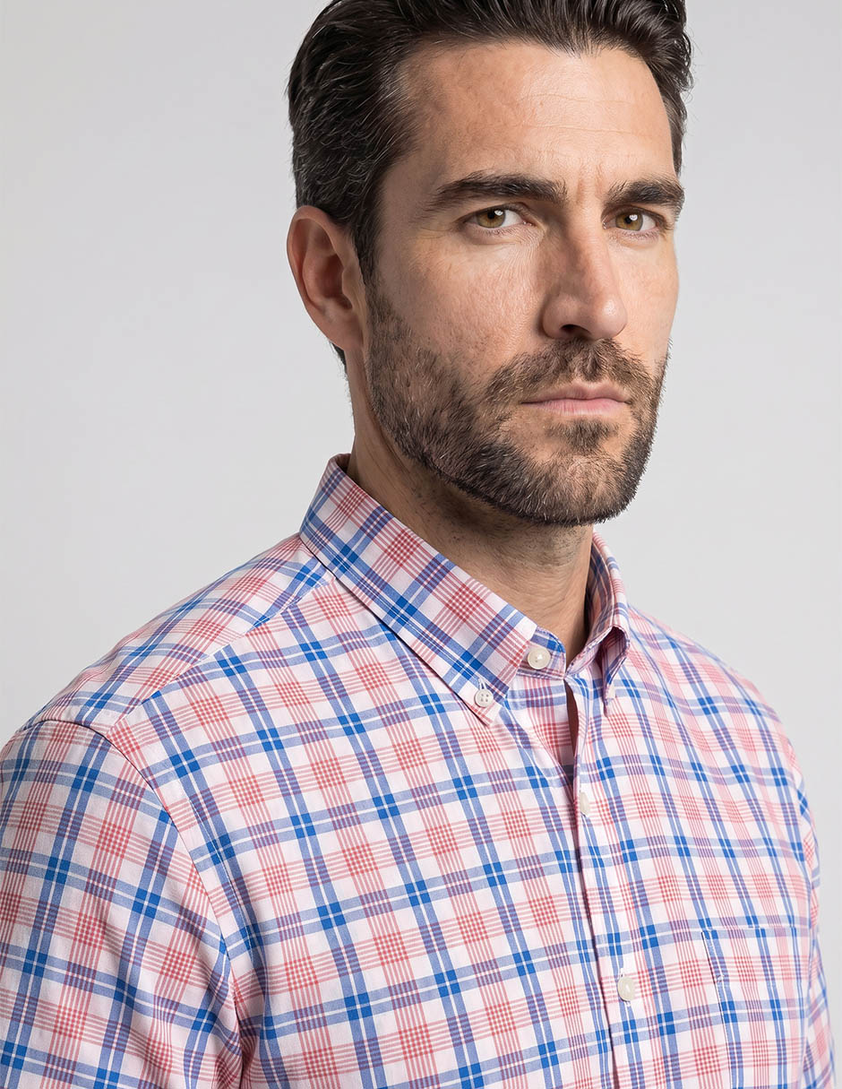 Camisa casual de algodón manga corta para hombre 3