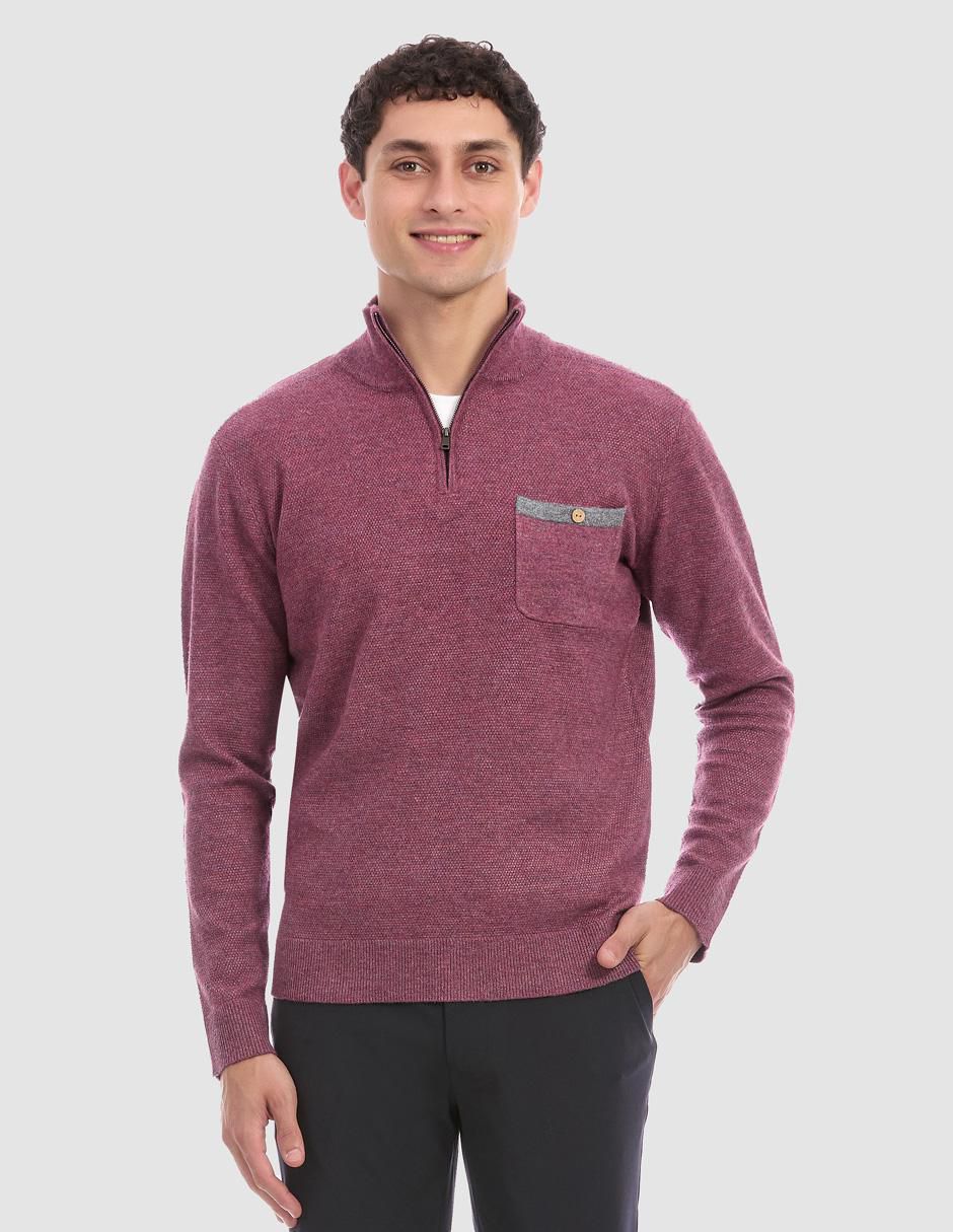 Suéter cuello con cierre para hombre 1