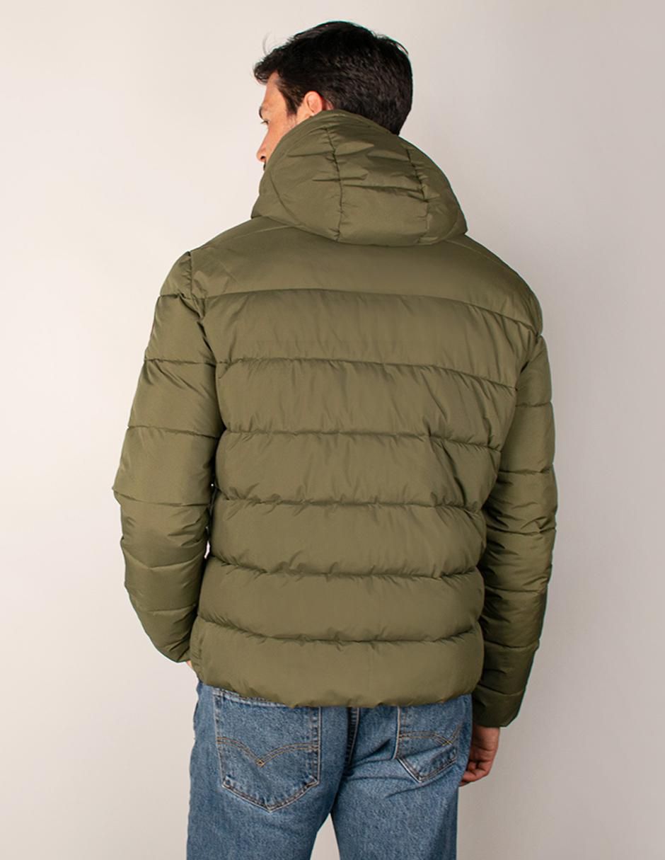Chamarra capitonada Greenlander con capucha para hombre