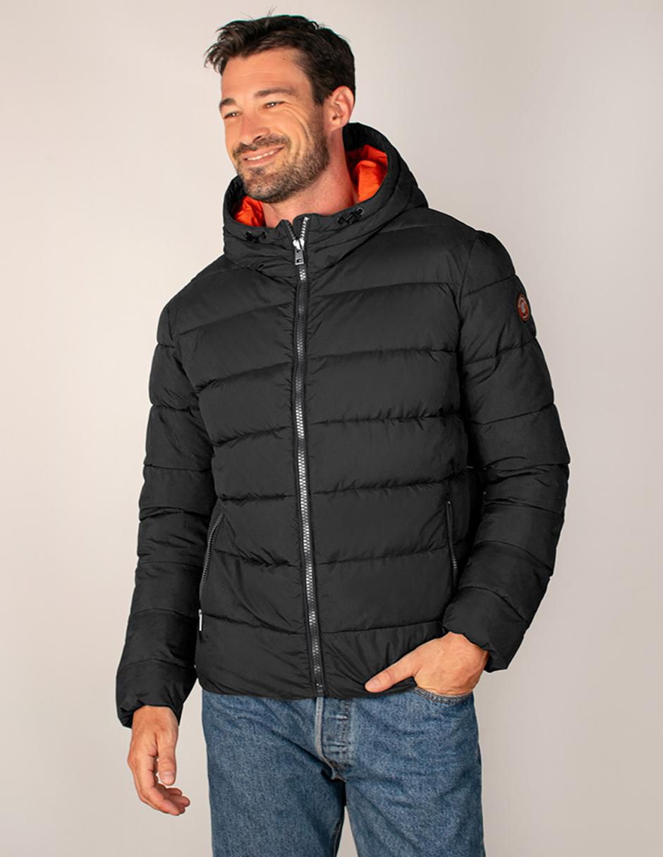 Chamarra capitonada con capucha para hombre Chamarra capitonada con capucha para hombre