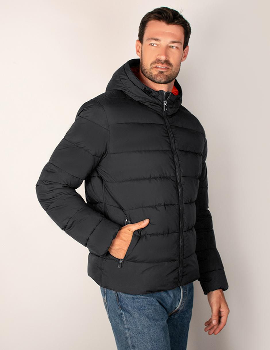 Chamarra capitonada con capucha para hombre 3