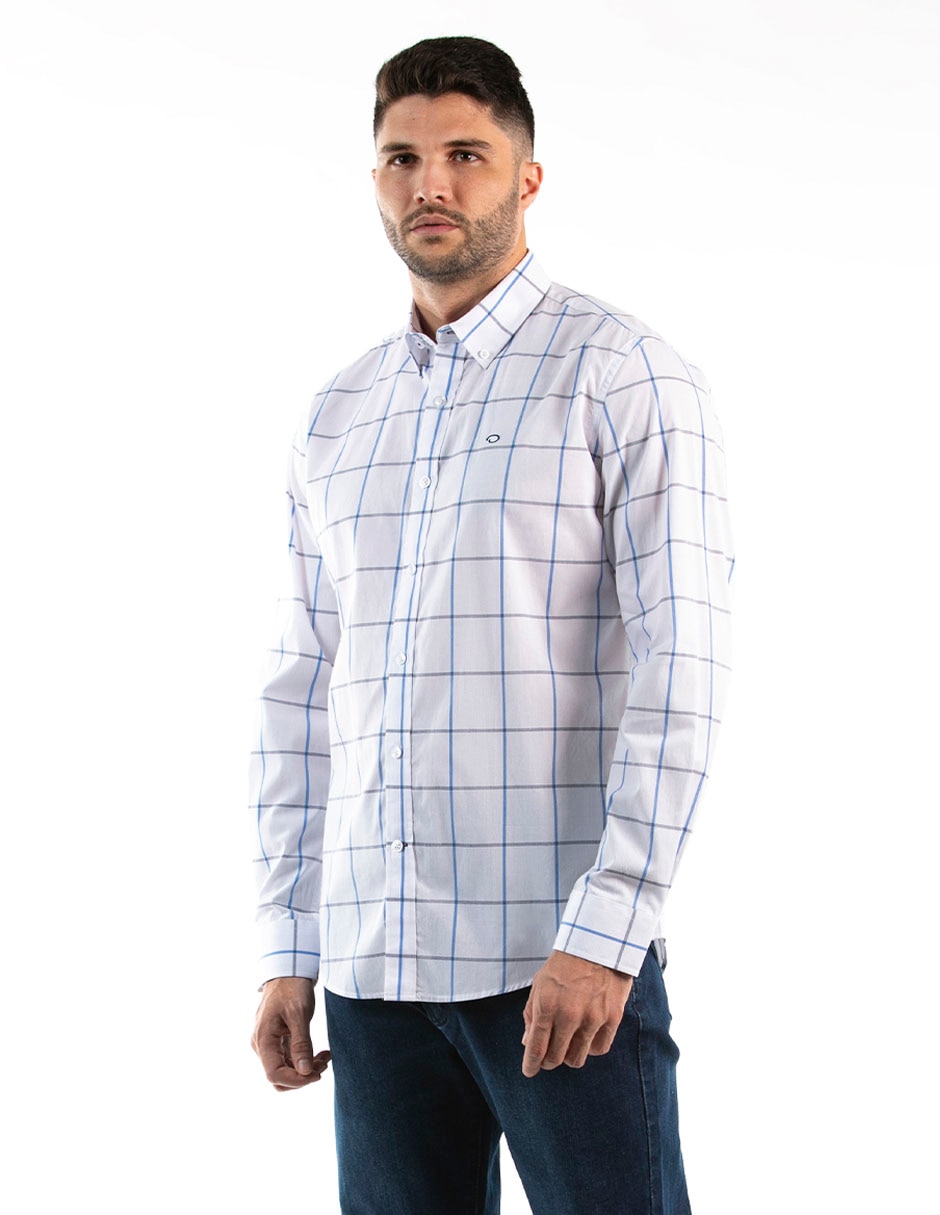 Camisa casual oscar de la renta de algodón manga larga para hombre Camisa casual oscar de la renta de algodón manga larga para hombre