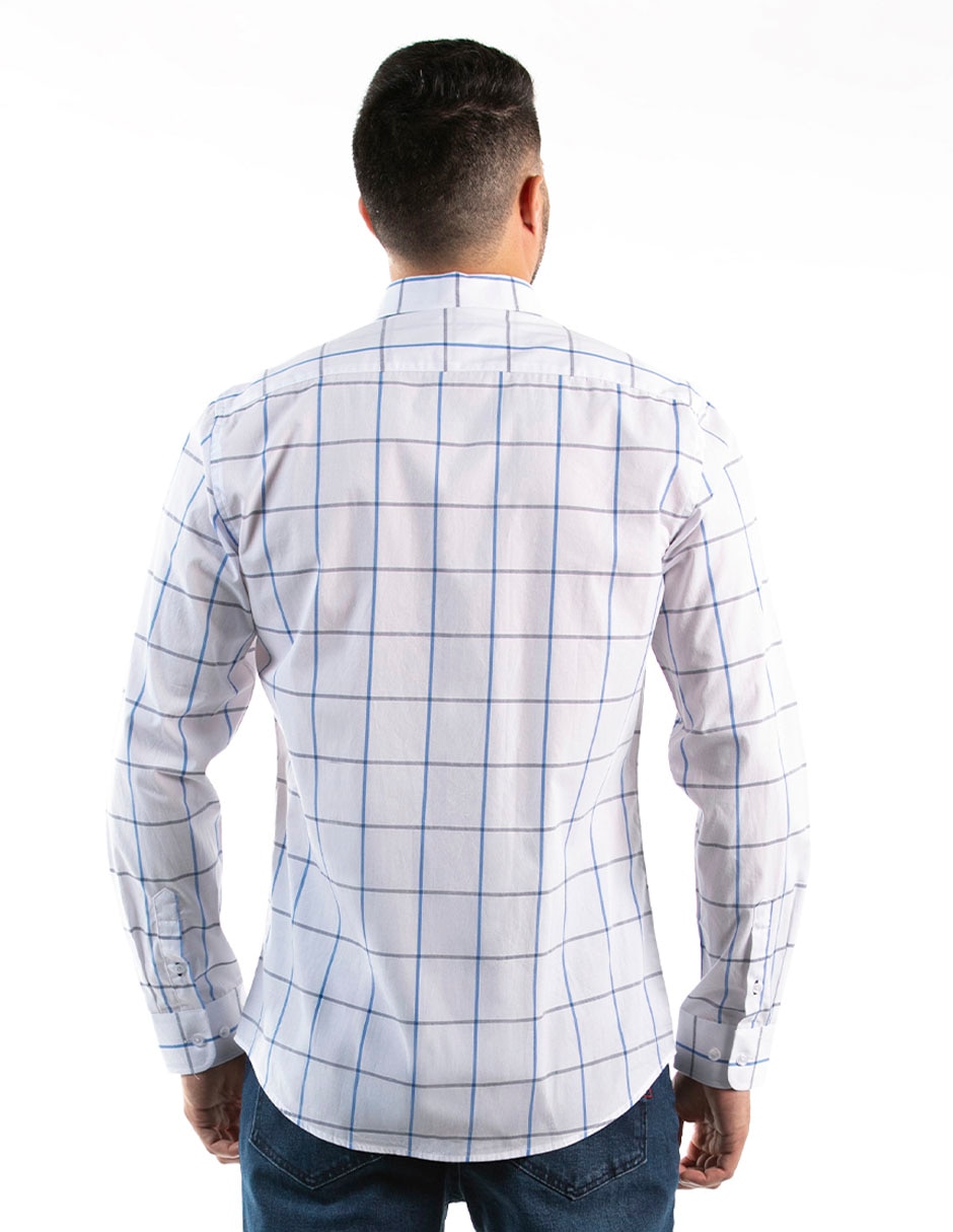 Camisa casual oscar de la renta de algodón manga larga para hombre