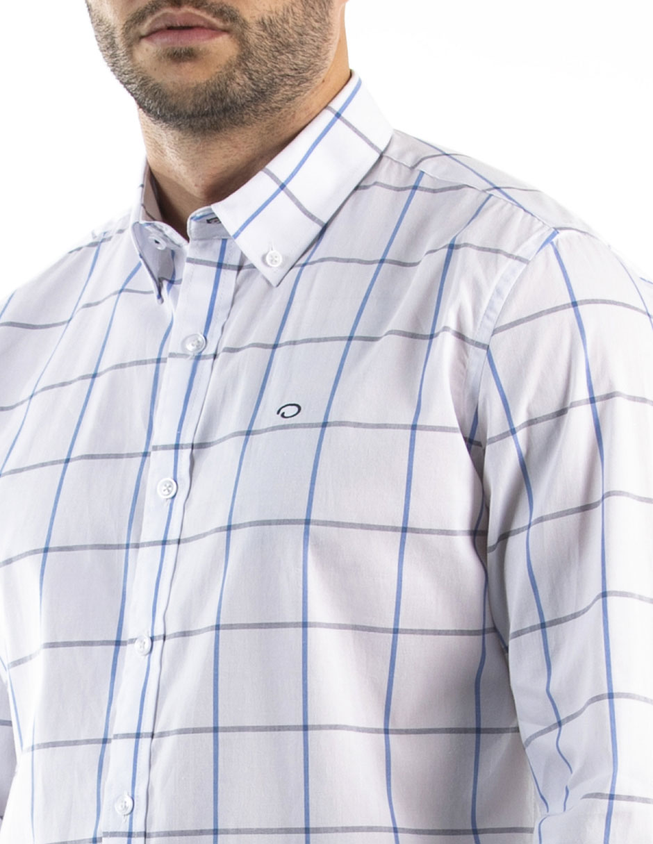 Camisa casual oscar de la renta de algodón manga larga para hombre