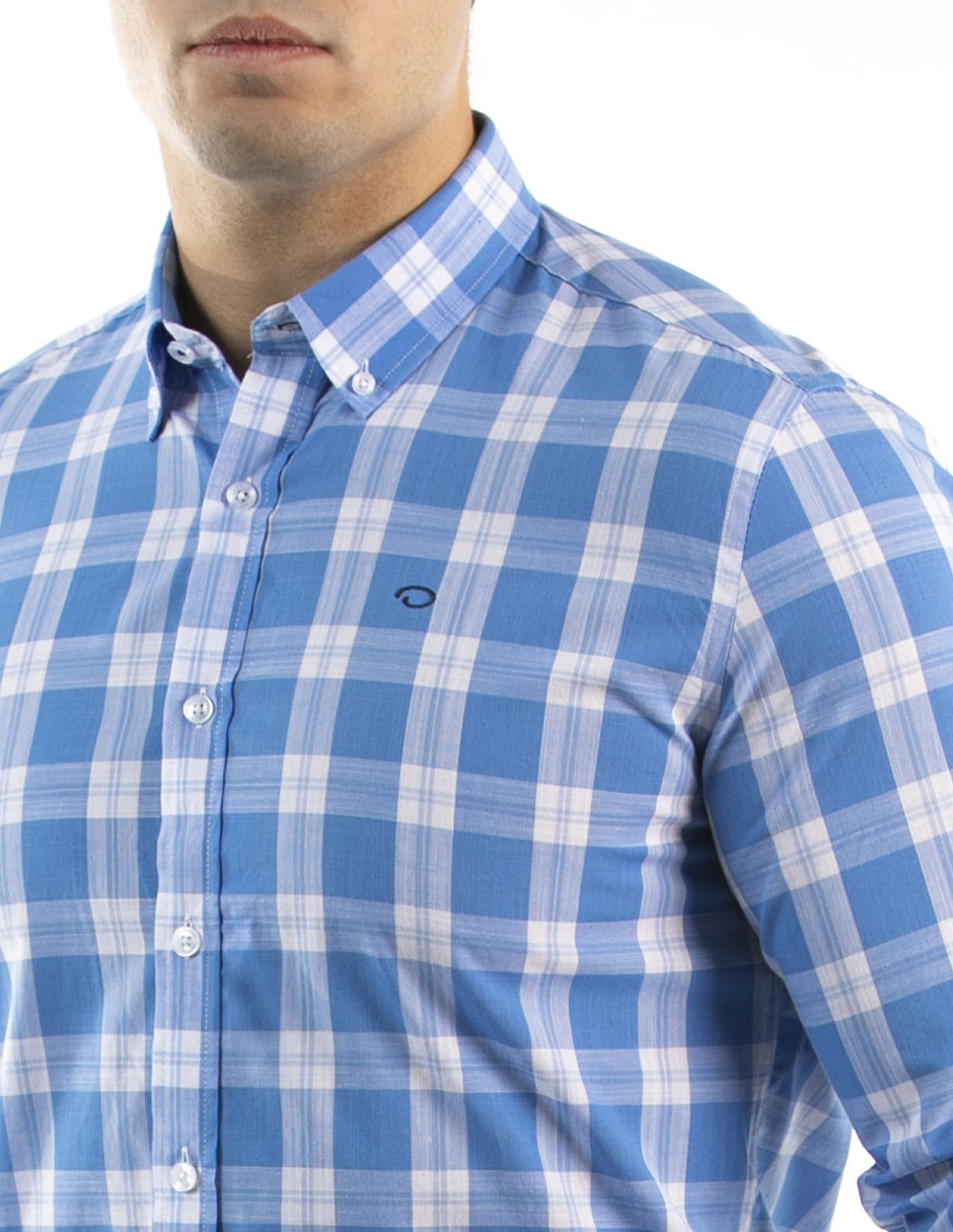Camisa casual Oscar de la Renta manga larga para hombre