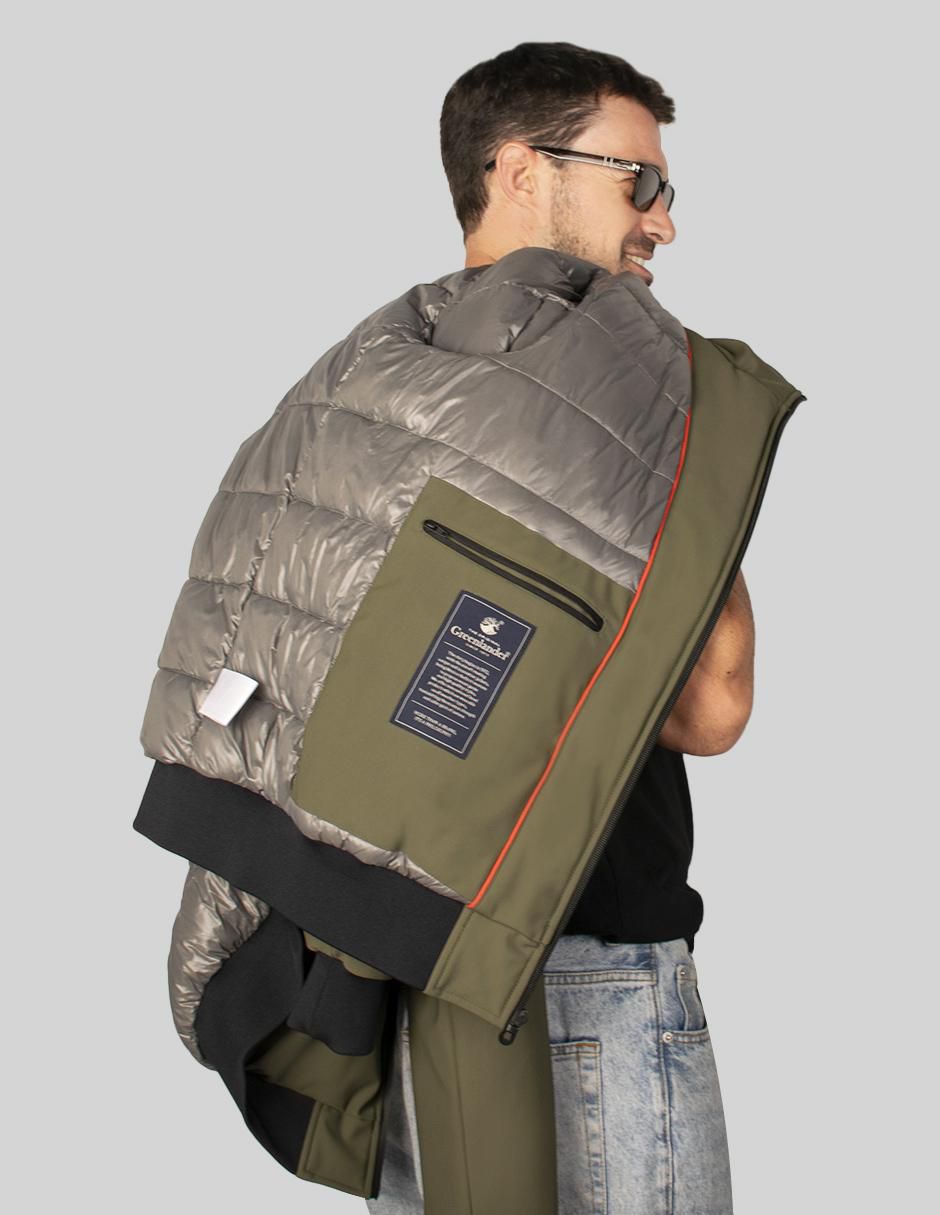 Chamarra bomber Greenlander con bolsillos para hombre