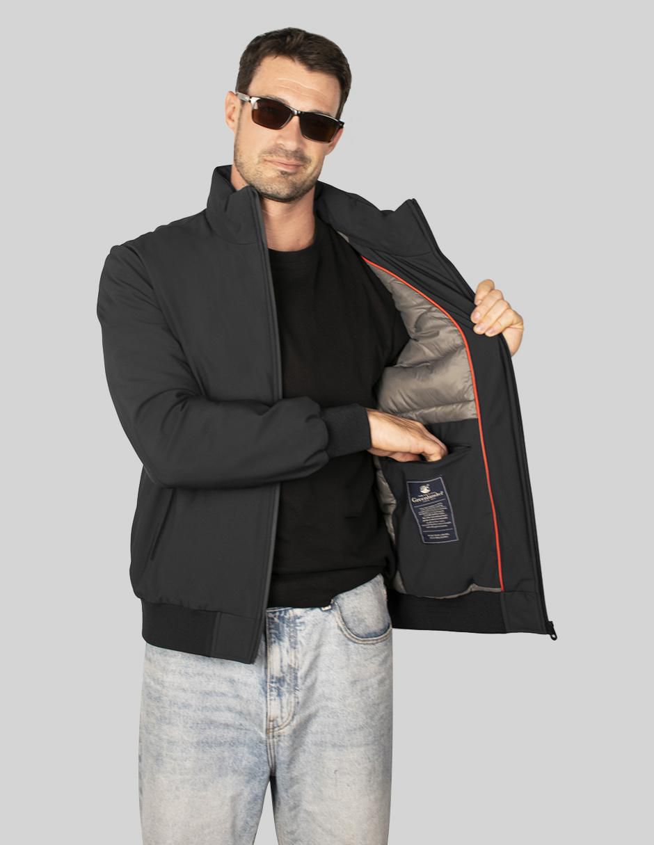 Chamarra bomber con bolsillos para hombre 2