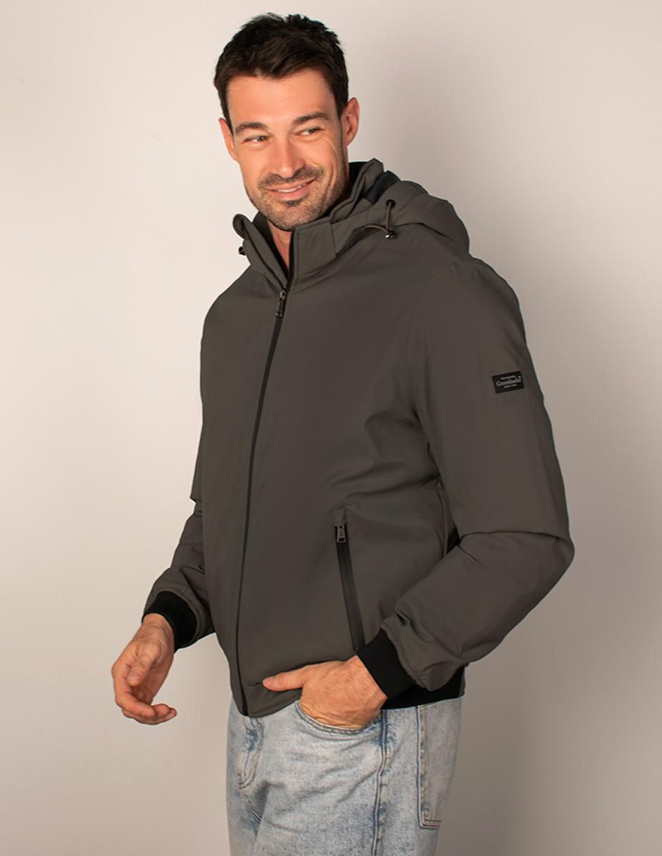 Chamarra bomber capucha desmontable para hombre 3