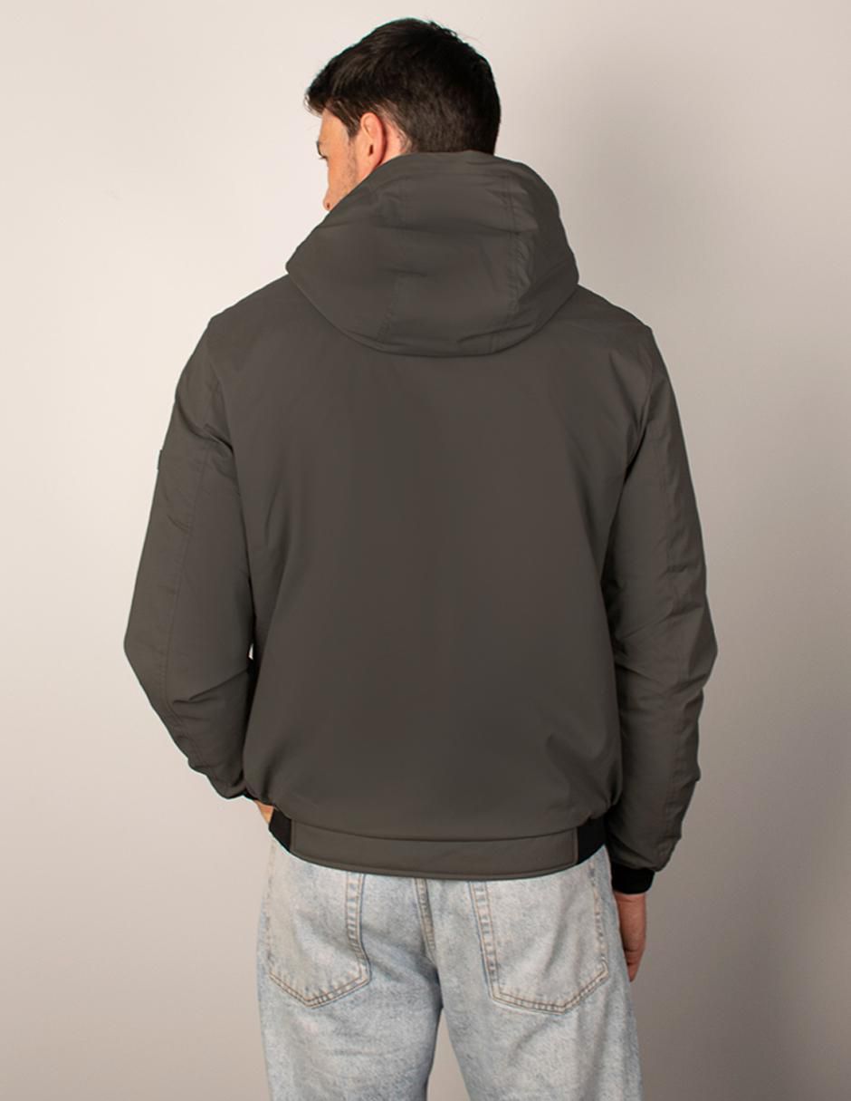 Chamarra bomber capucha desmontable para hombre 5