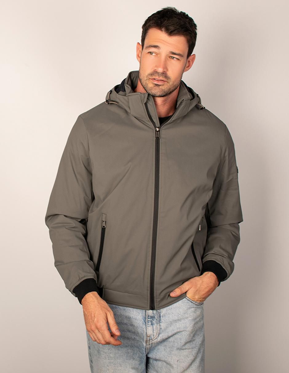 Chamarra bomber capucha desmontable para hombre Chamarra bomber capucha desmontable para hombre