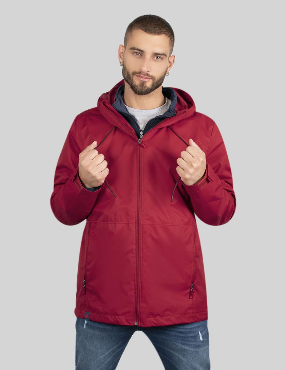 Chamarra rompevientos impermeable con capucha para hombre Chamarra rompevientos impermeable con capucha para hombre