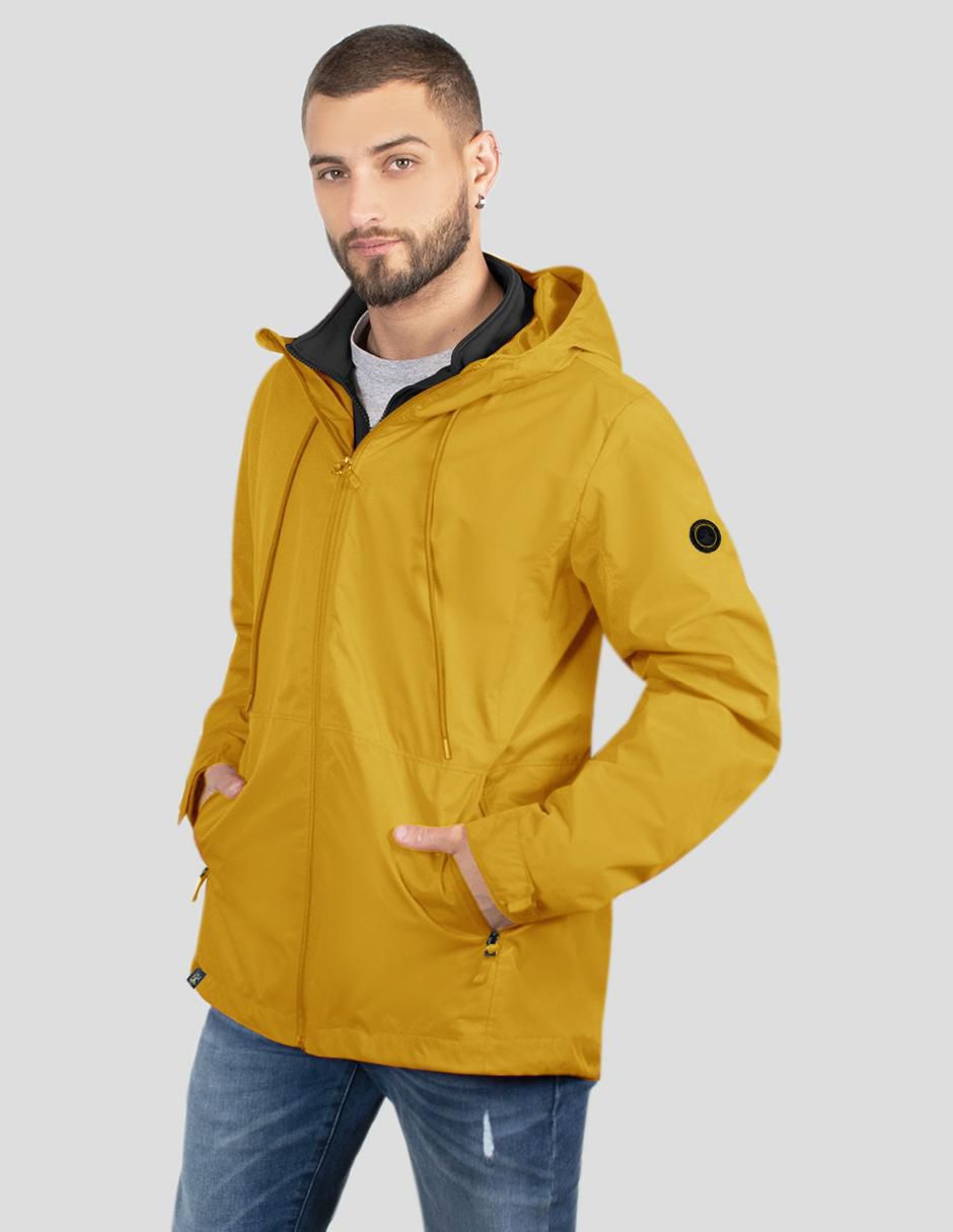 Chamarra rompevientos Greenlander impermeable con capucha para hombre