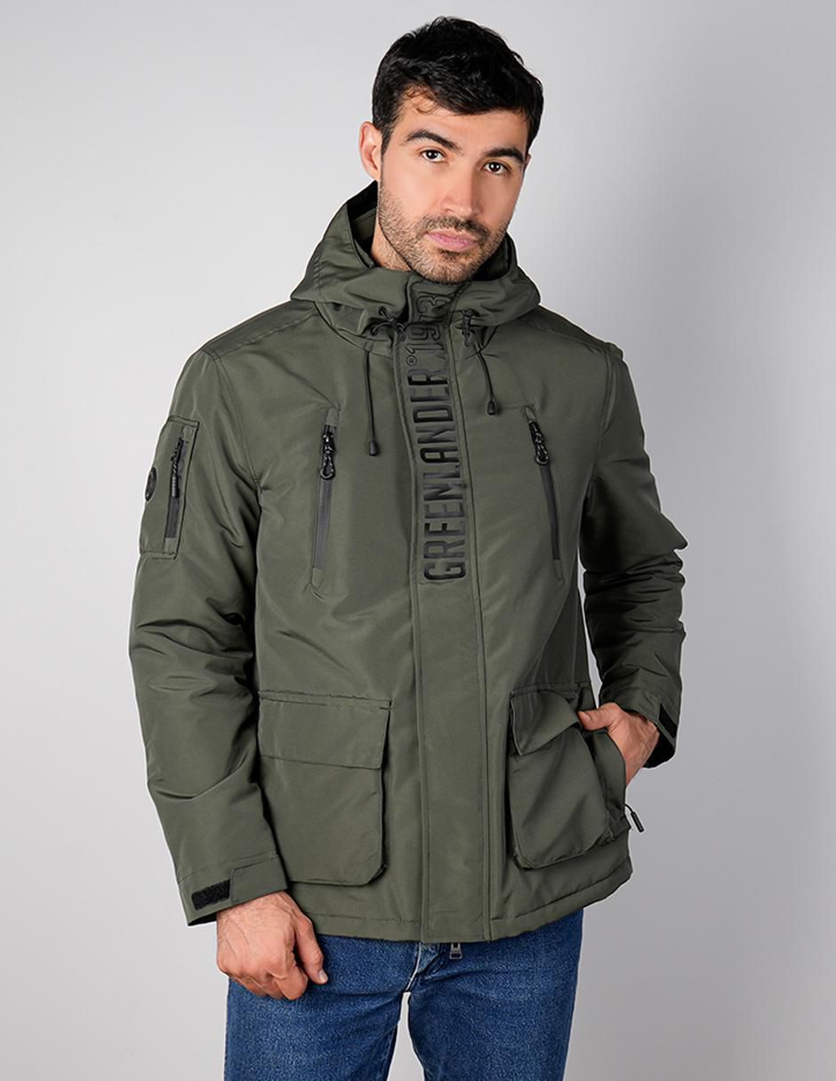 Chamarra parka con capucha para hombre Chamarra parka con capucha para hombre