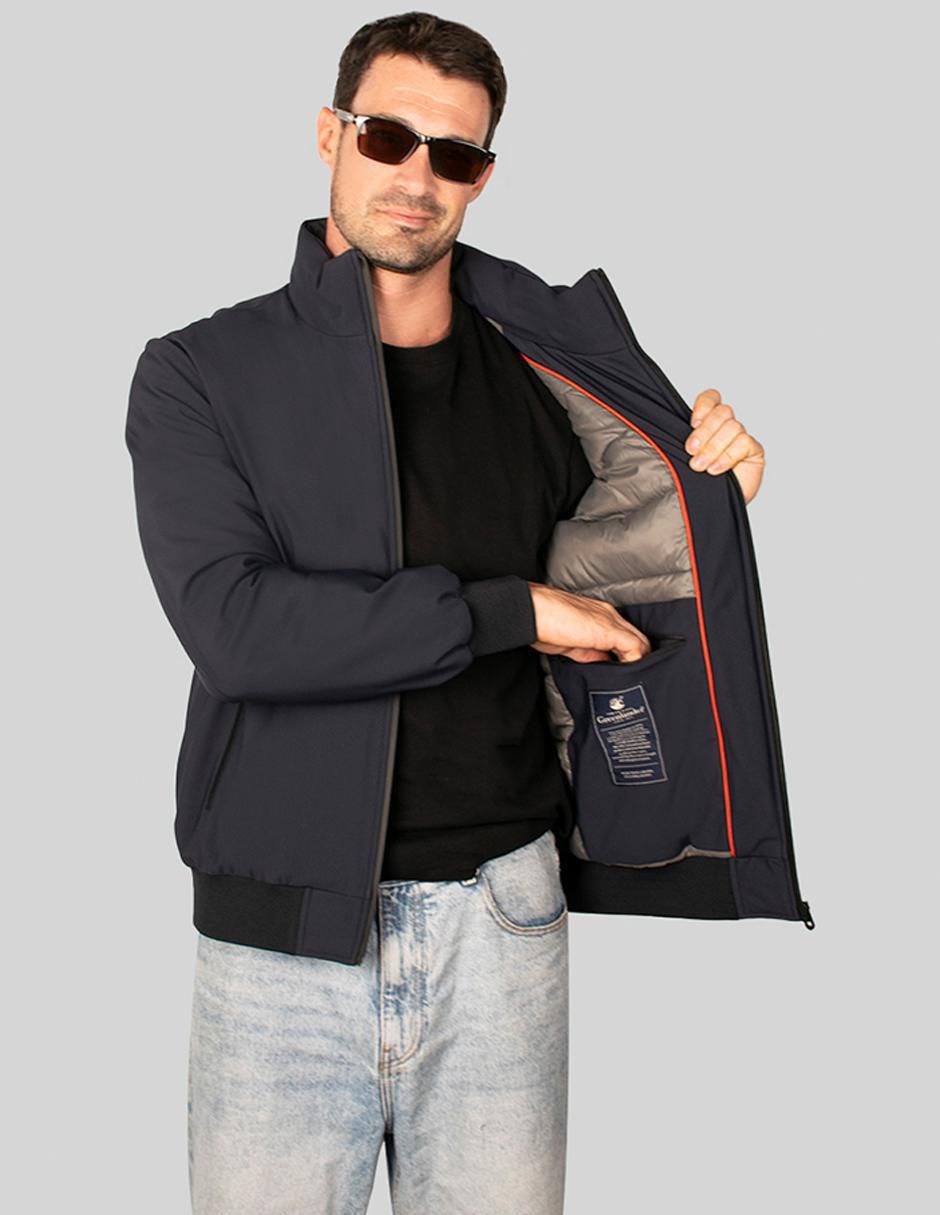 Chamarra bomber Greenlander cuello a contraste para hombre