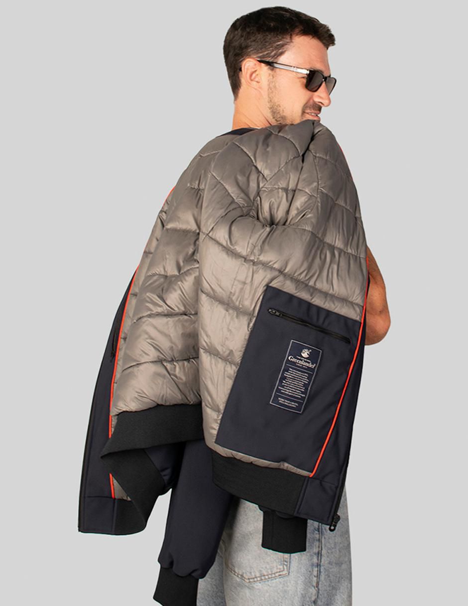 Chamarra bomber Greenlander cuello a contraste para hombre