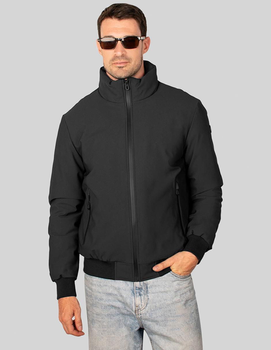 Chamarra bomber cuello a contraste para hombre Chamarra bomber cuello a contraste para hombre