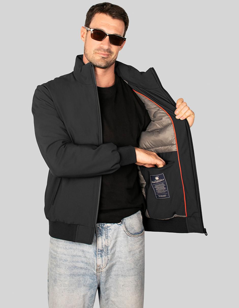 Chamarra bomber cuello a contraste para hombre 2