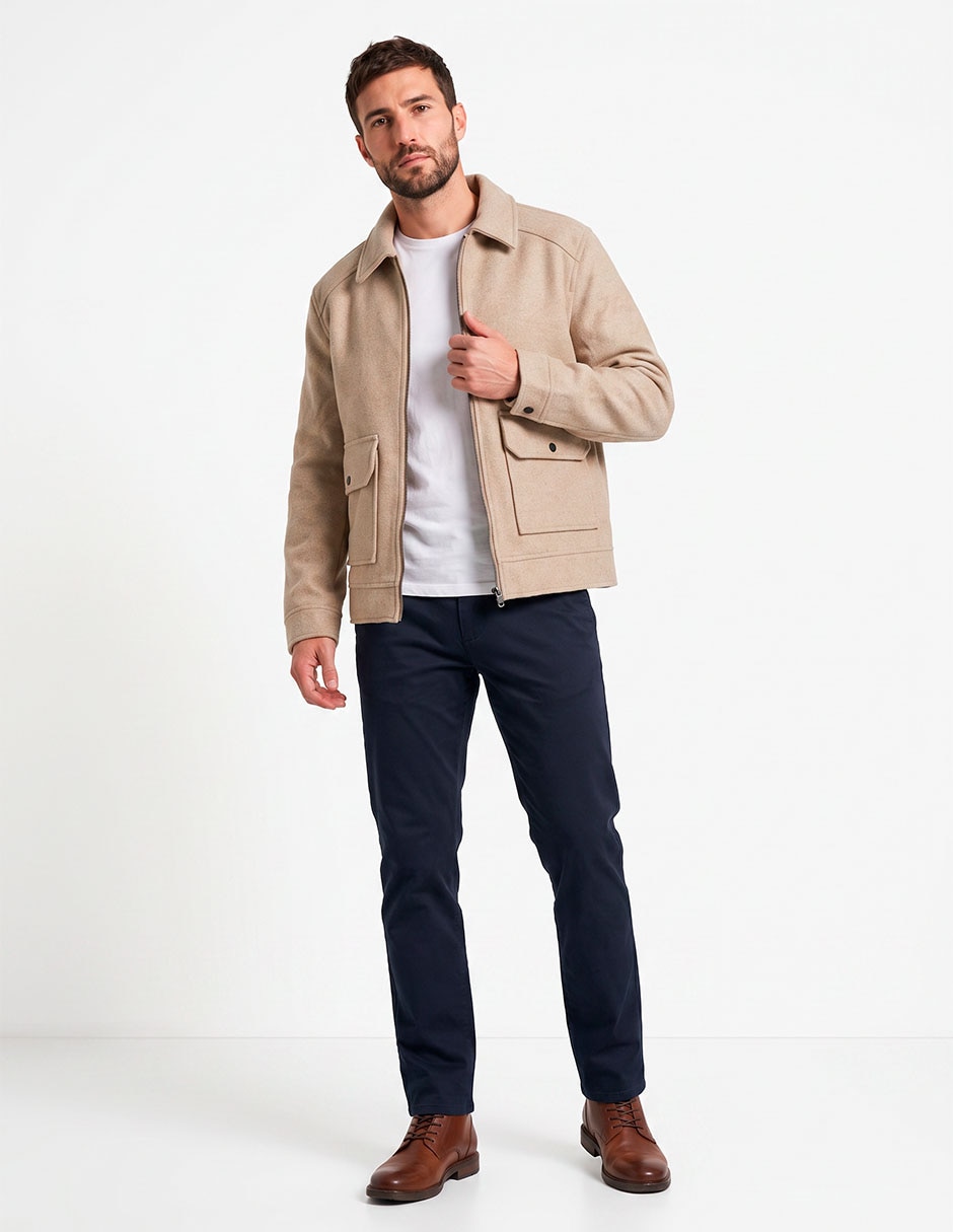 Chamarra casual con bolsillos para hombre 3