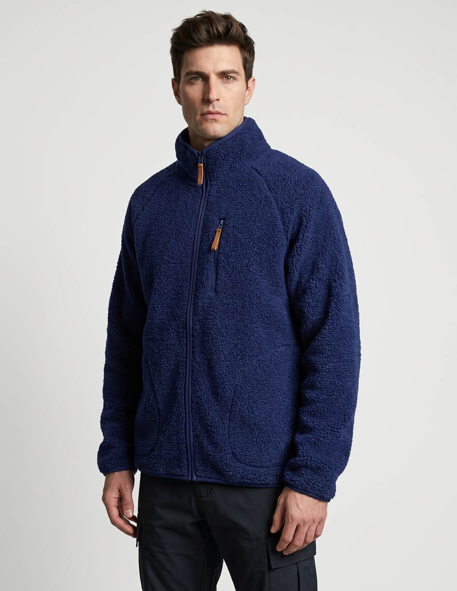 Chamarra casual texturizado para hombre Chamarra casual texturizado para hombre