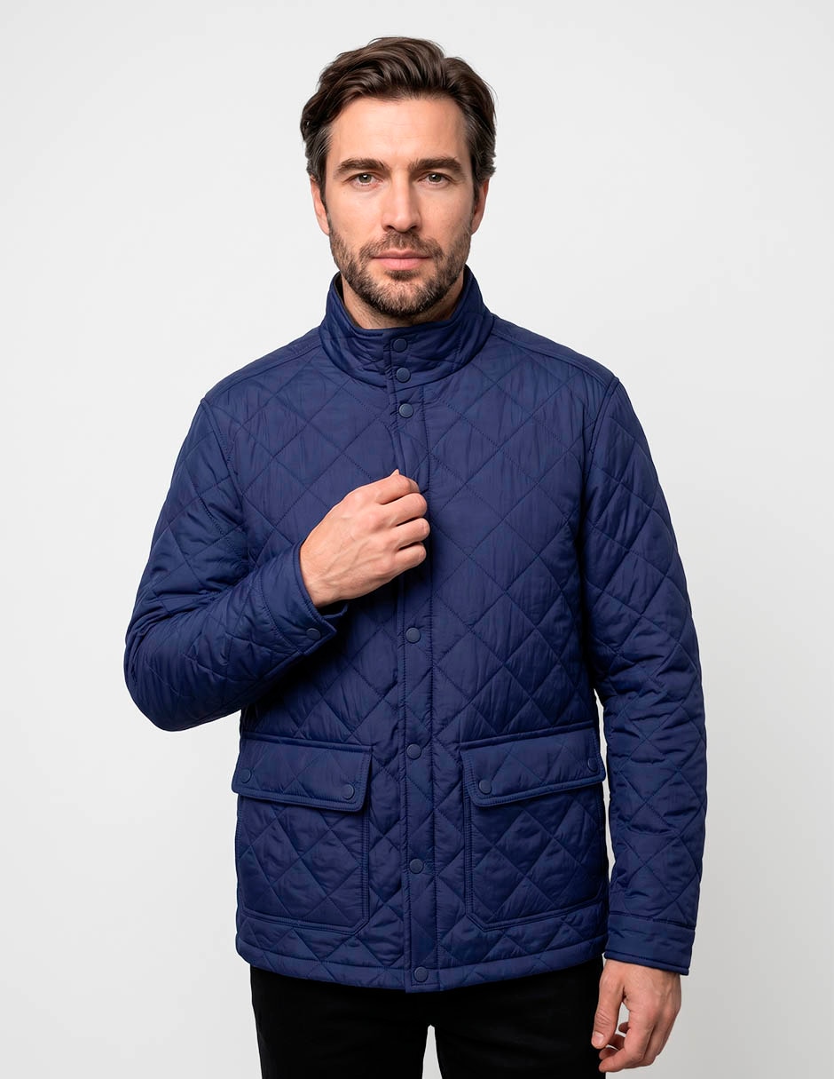 Chamarra capitonada con bolsillos para hombre Chamarra capitonada con bolsillos para hombre