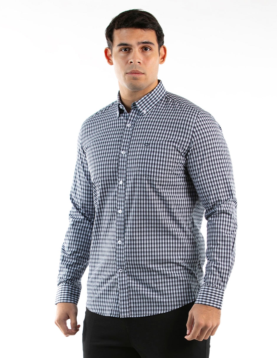 Camisa casual de algodón manga larga para hombre Camisa casual de algodón manga larga para hombre