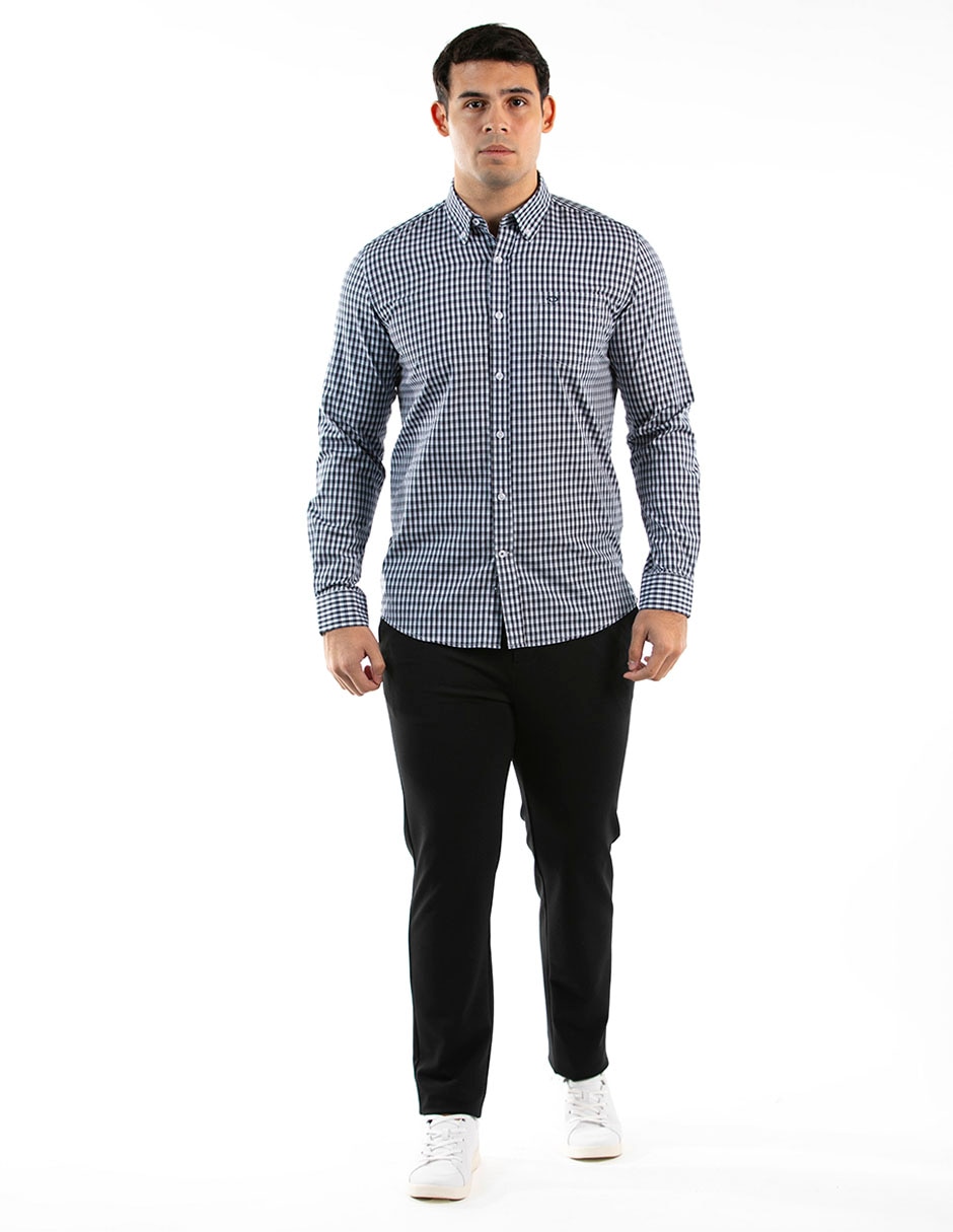 Camisa casual de algodón manga larga para hombre 3