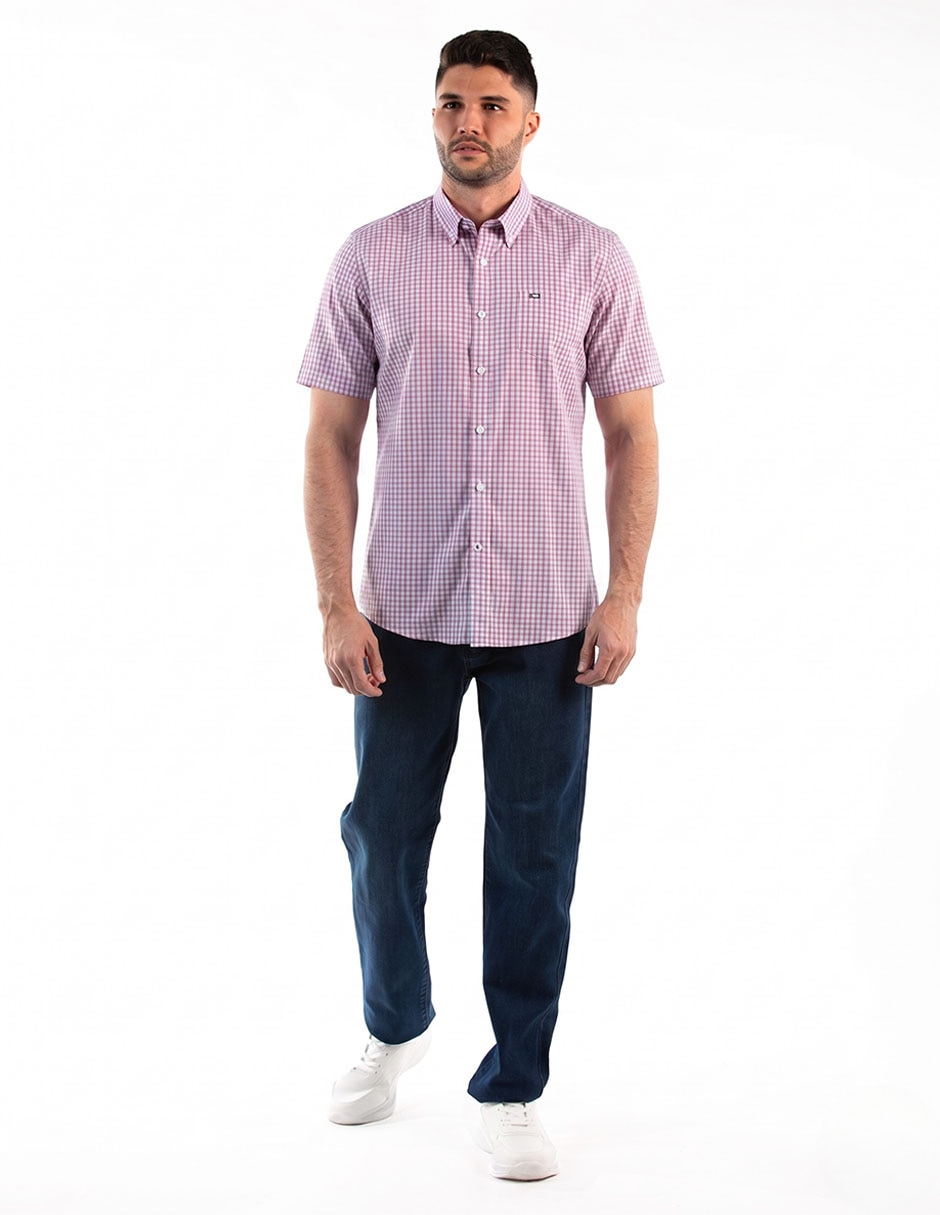"camisa/sobrecamisa" casual "de" (si aplica) algodón "manga" corta "para hombre" 3