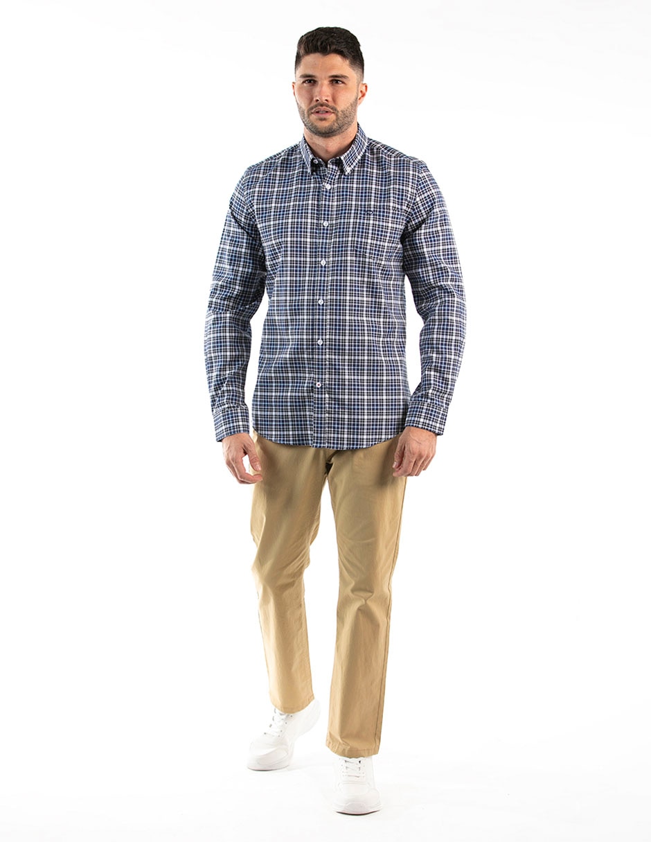 Camisa casual de algodón manga larga para hombre 3
