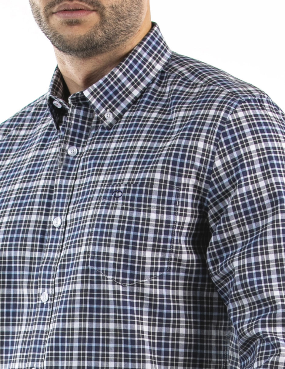 Camisa casual de algodón manga larga para hombre 2