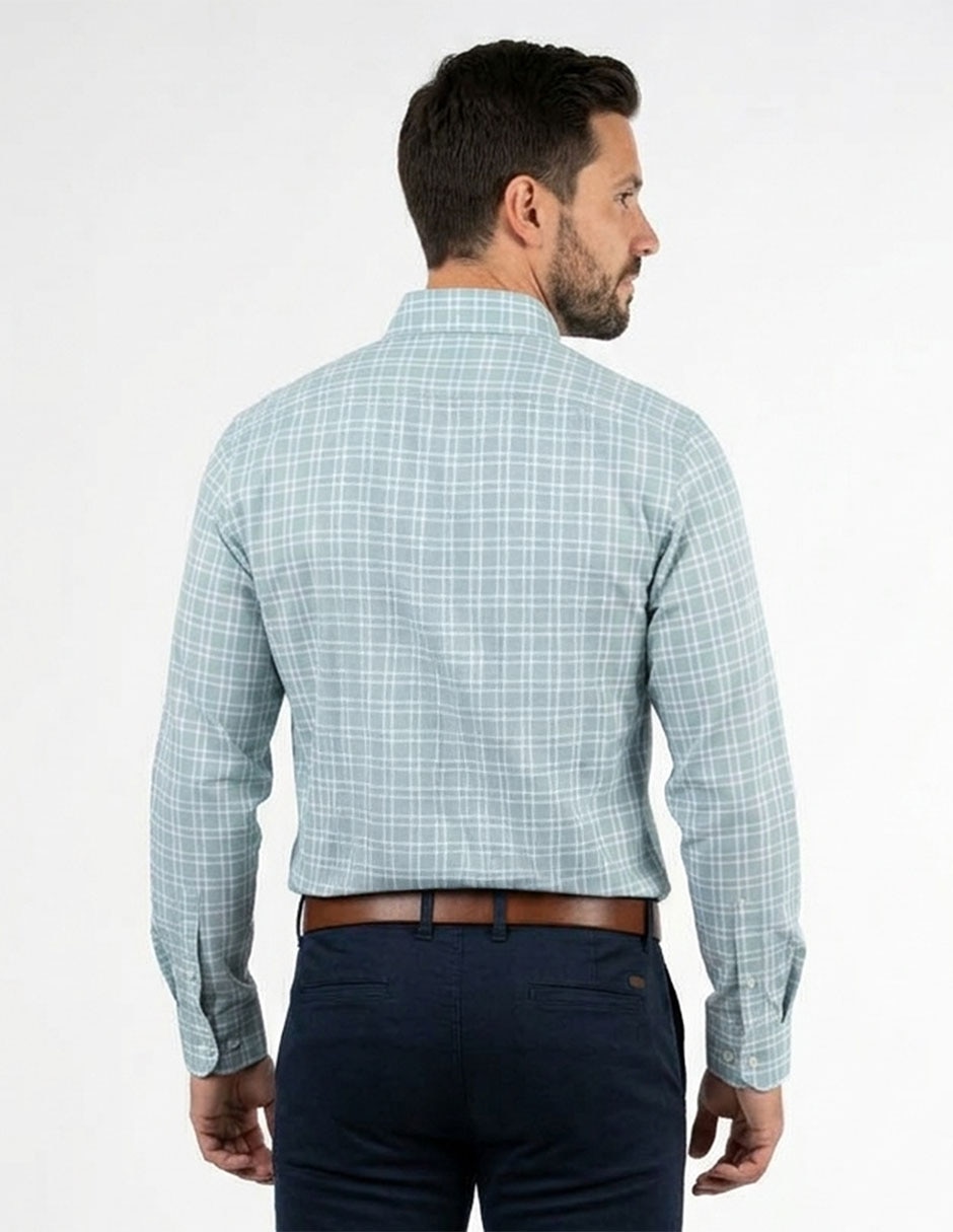 "camisa/sobrecamisa" casual "de" (si aplica) algodón "manga" larga "para hombre" 2