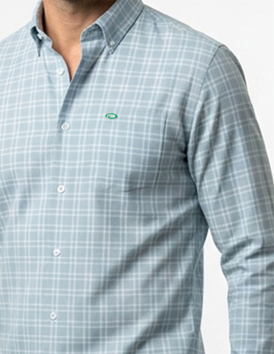 "camisa/sobrecamisa" casual "de" (si aplica) algodón "manga" larga "para hombre" 4