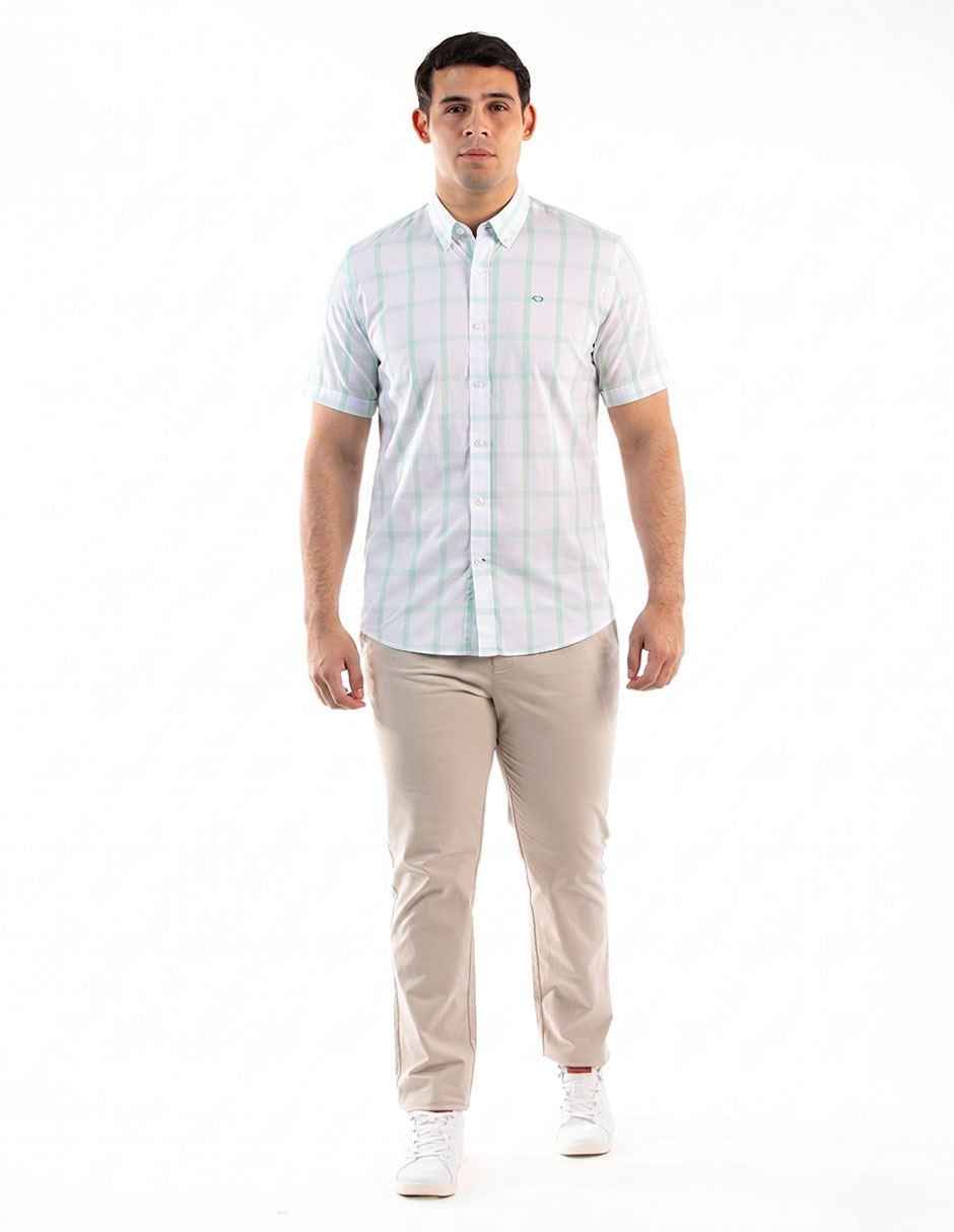 "camisa/sobrecamisa" casual "de" (si aplica) algodón "manga" corta "para hombre" 3