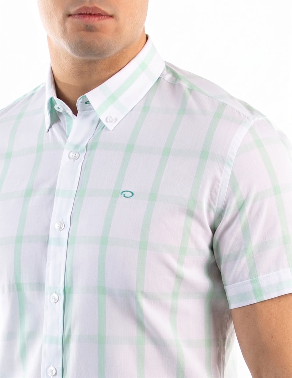 "camisa/sobrecamisa" casual "de" (si aplica) algodón "manga" corta "para hombre" 4