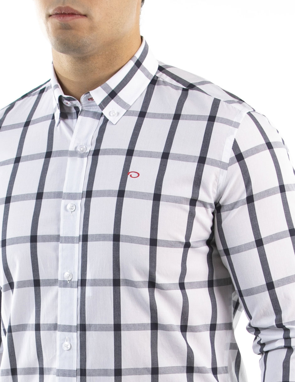 Camisa de algodón manga larga para mujer
