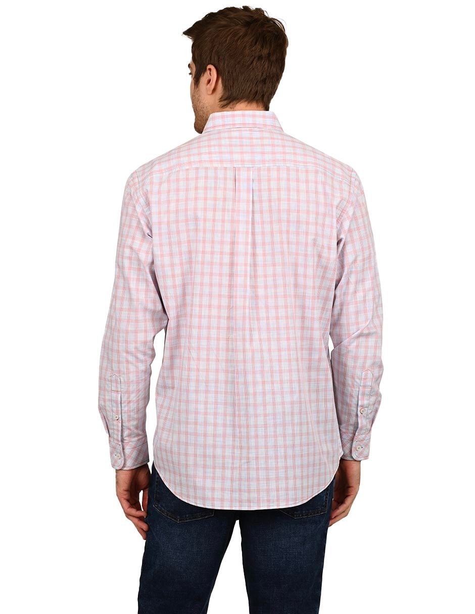 Camisa casual de algodón manga larga para hombre