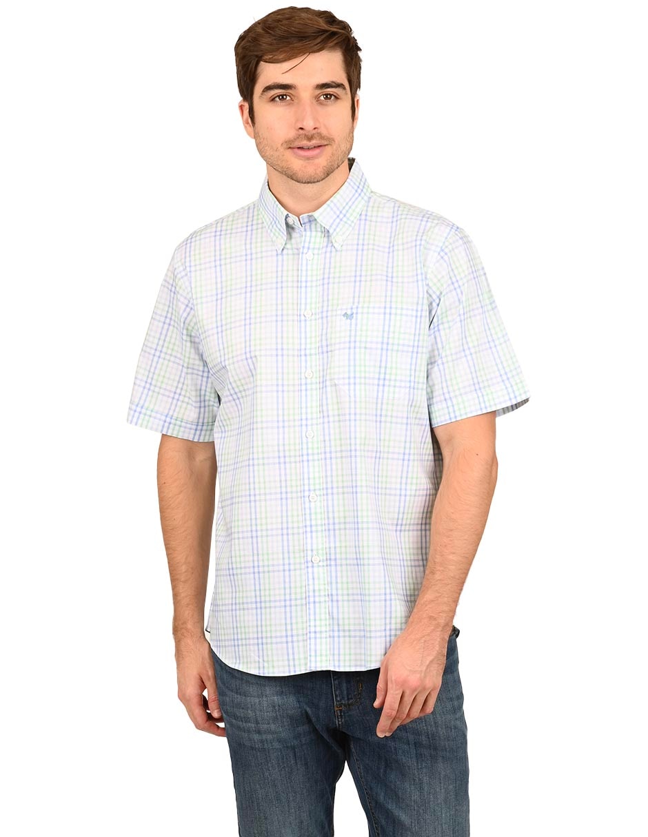 Camisa casual de algodón manga corta para hombre Camisa casual de algodón manga corta para hombre