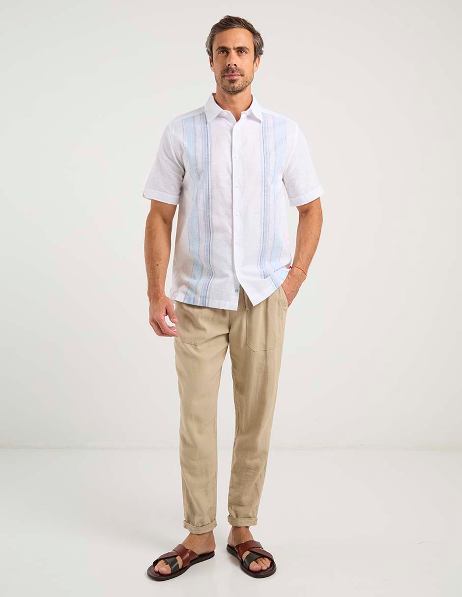 Camisa casual manga corta para hombre 7