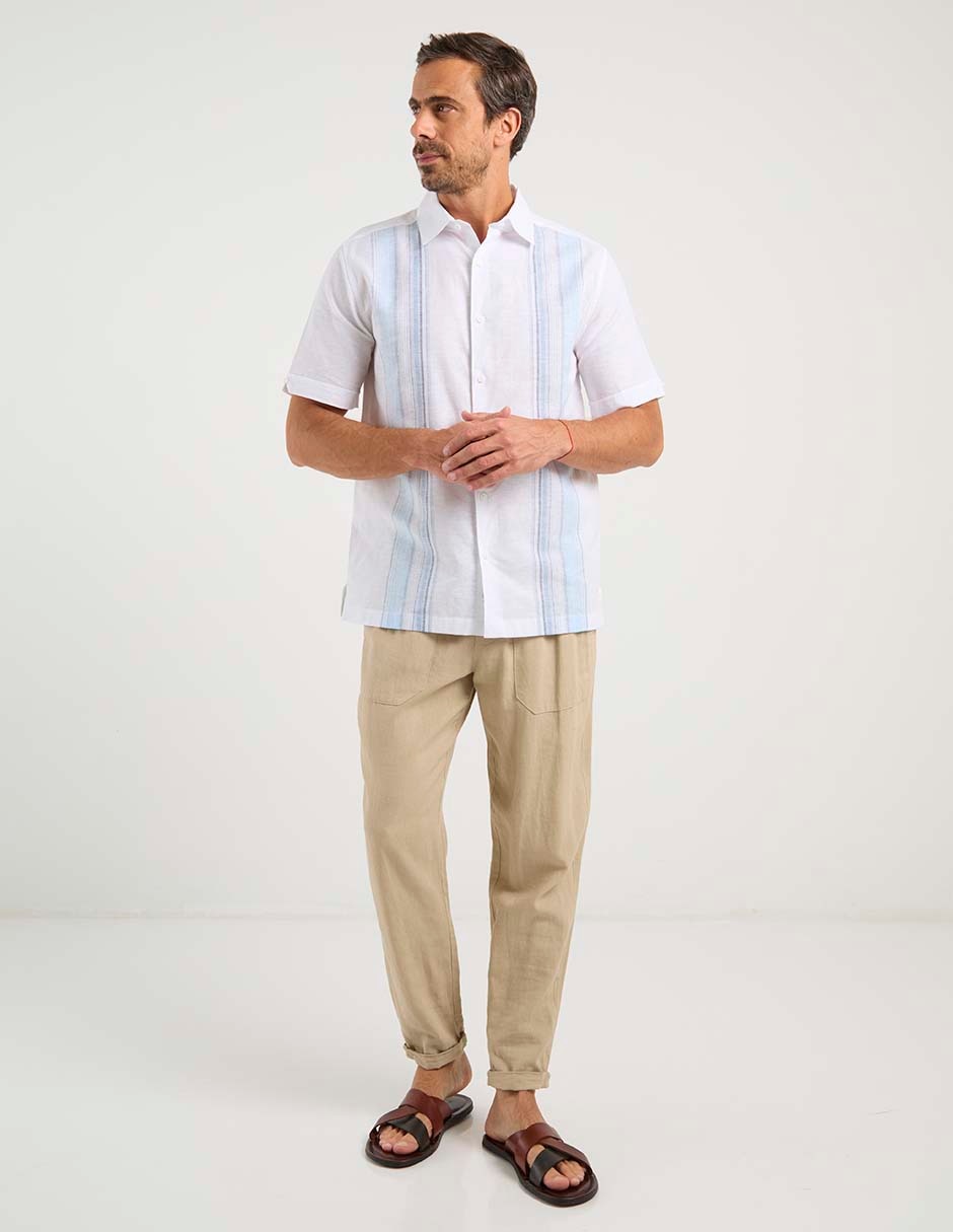 Camisa casual manga corta para hombre 8