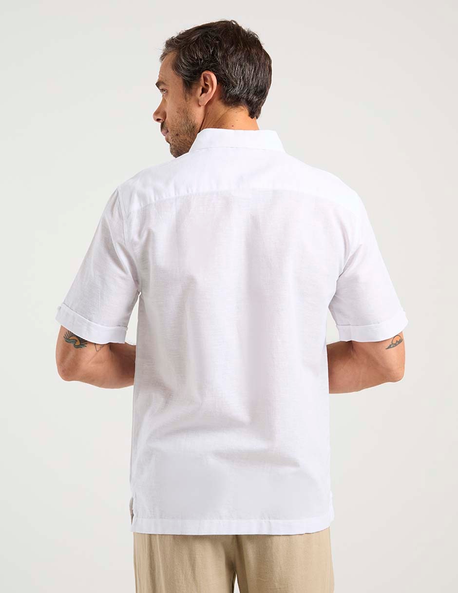 Camisa casual manga corta para hombre 11