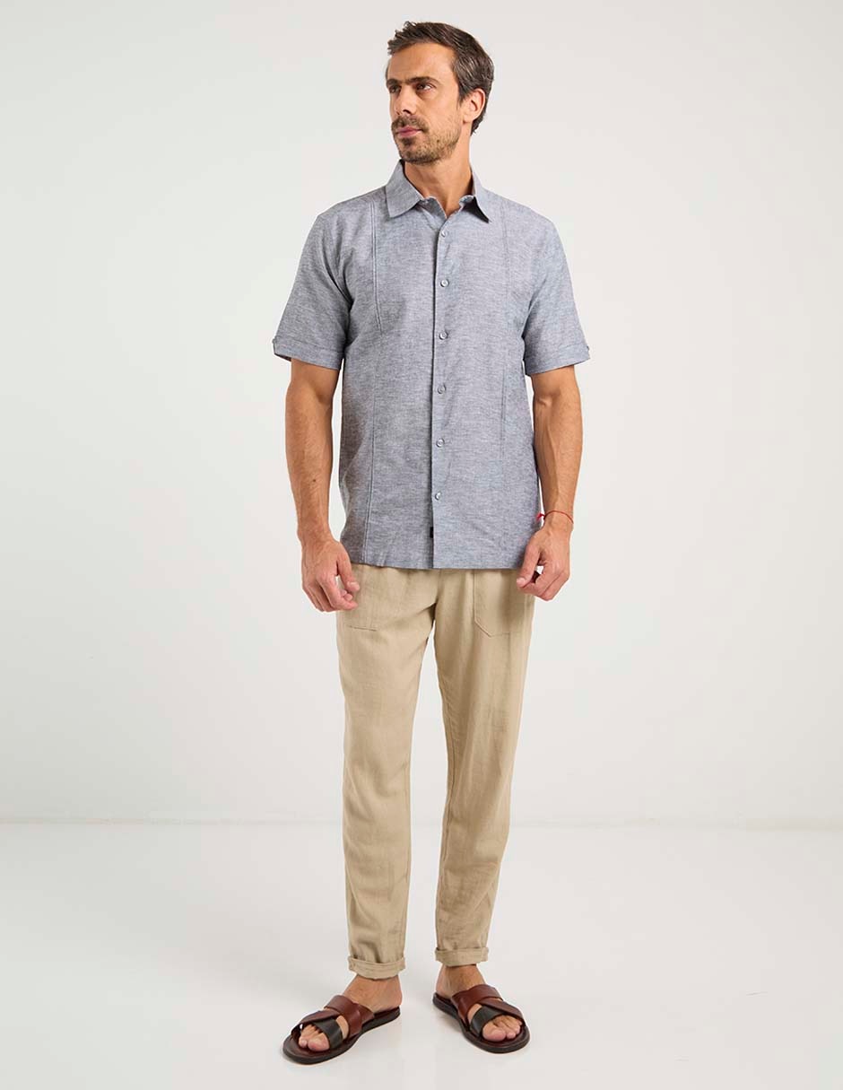 Camisa casual Cubavera de algodón manga corta para hombre