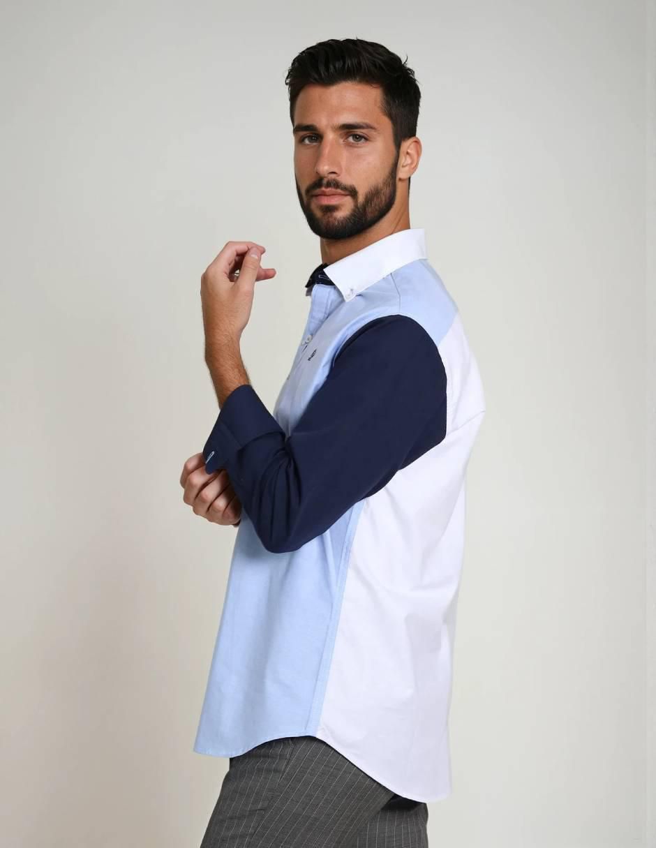 Camisa casual manga larga para hombre