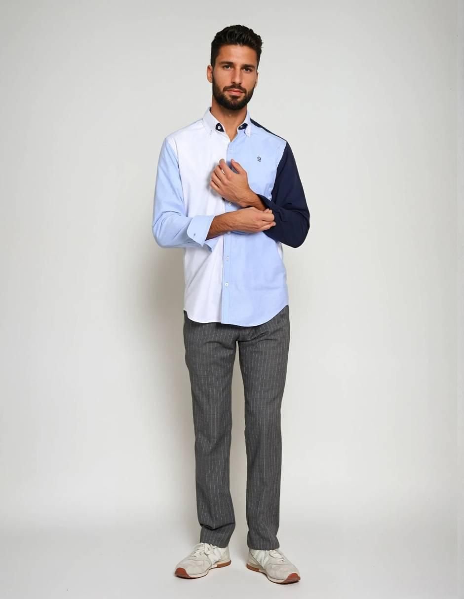 Camisa casual manga larga para hombre