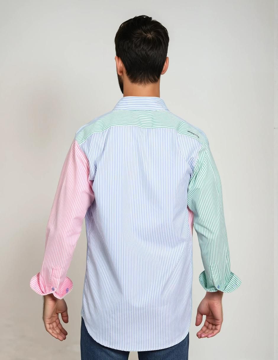 Camisa casual manga larga para hombre