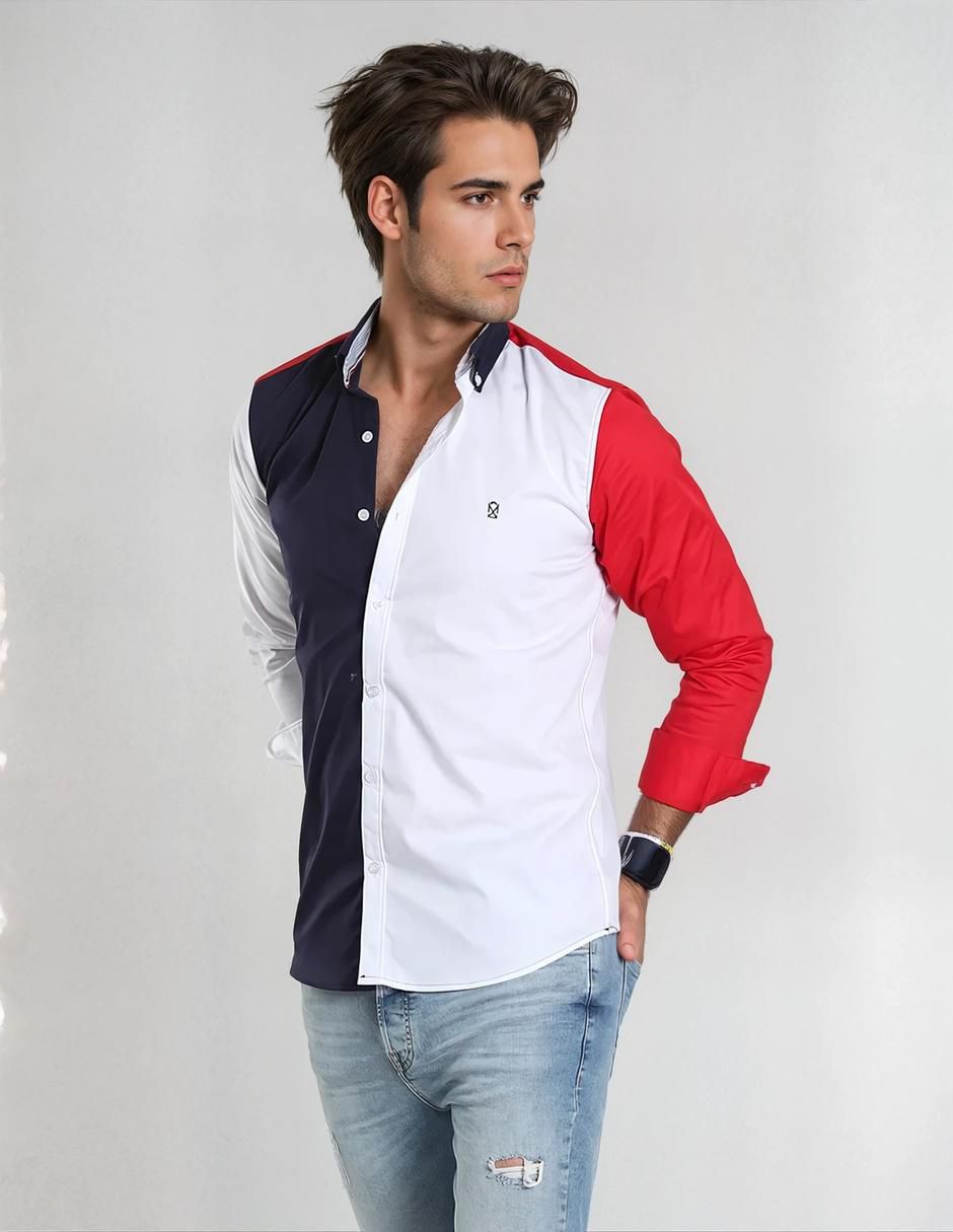 Camisa casual manga larga para hombre 3