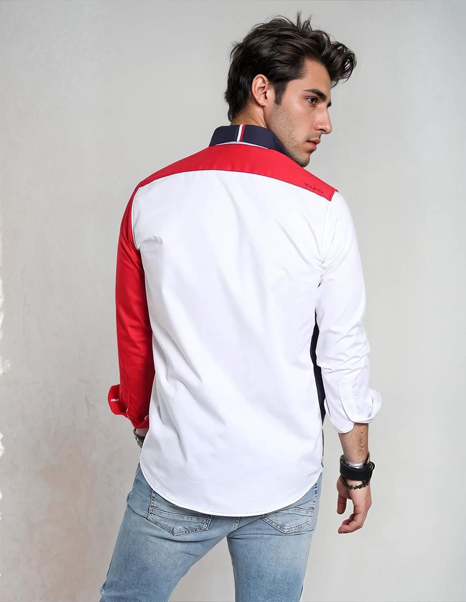 Camisa casual manga larga para hombre 2